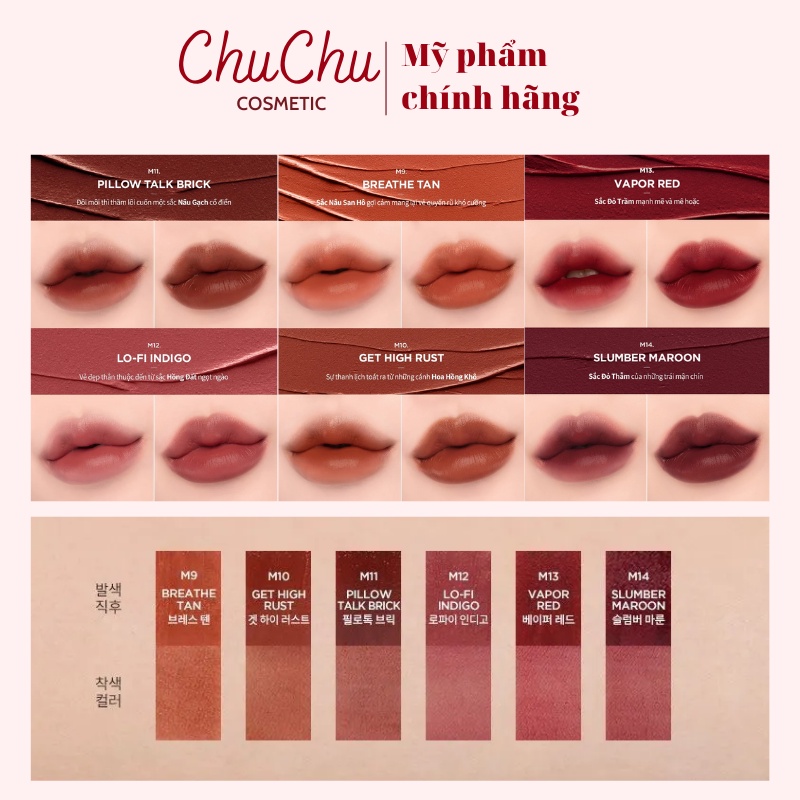 Son kem Merzy Dreamy Late Night / Bite The Beat Mellow Tint M1 M2 M3 M4 M5 M6 M7 M8 M9 M10 M11 M12 M13 M14