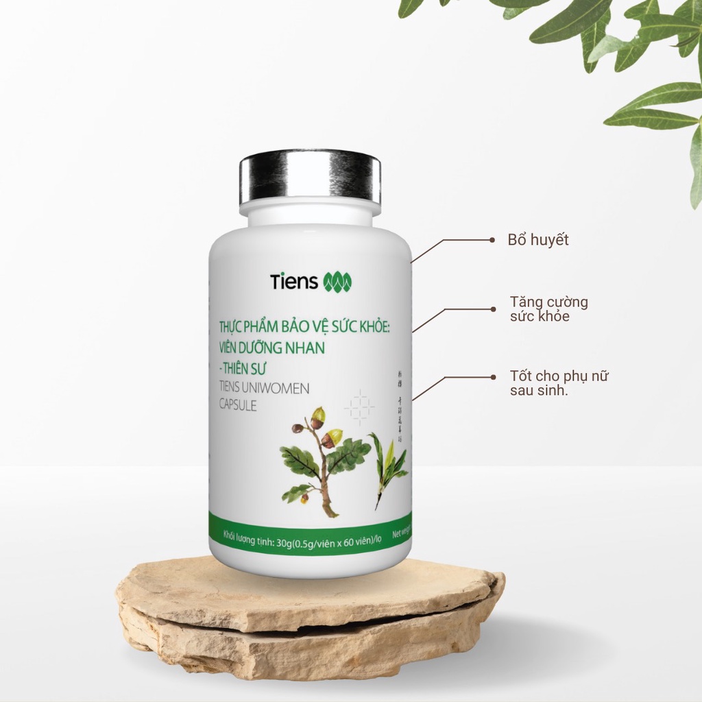 Viên dưỡng nhan Tiens Thiên Sư nữ hoàng thảo dược hộp 60 viên