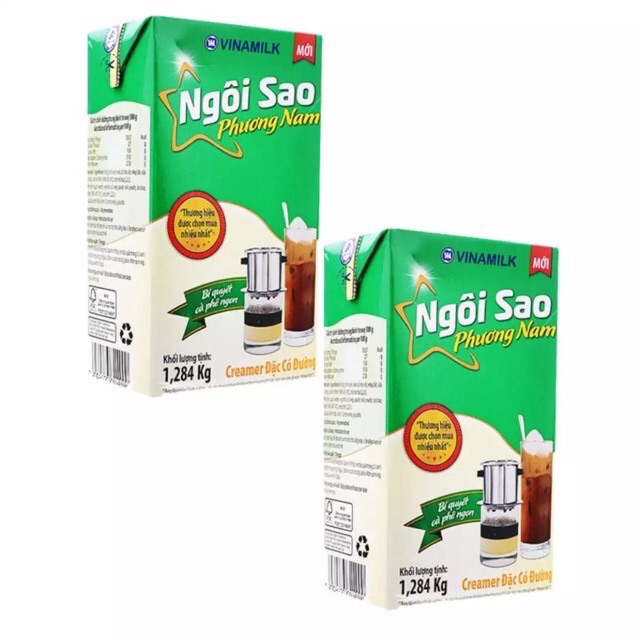 SỮA ĐẶC NGÔI SAO PHƯƠNG NAM XANH LÁ - HỘP GIẤY 1284