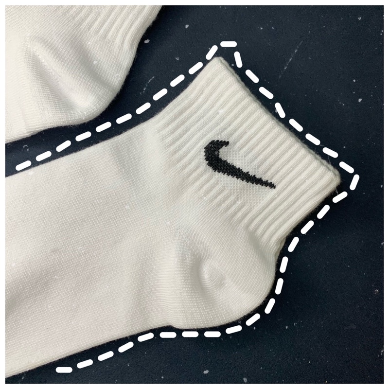 Tất thể thao Ni.ke cổ ngắn, vớ thể thao dệt kim sợi cotton