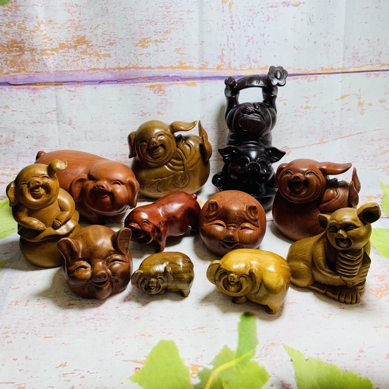Trâu Gỗ Hương Phong Thủy 13cm
