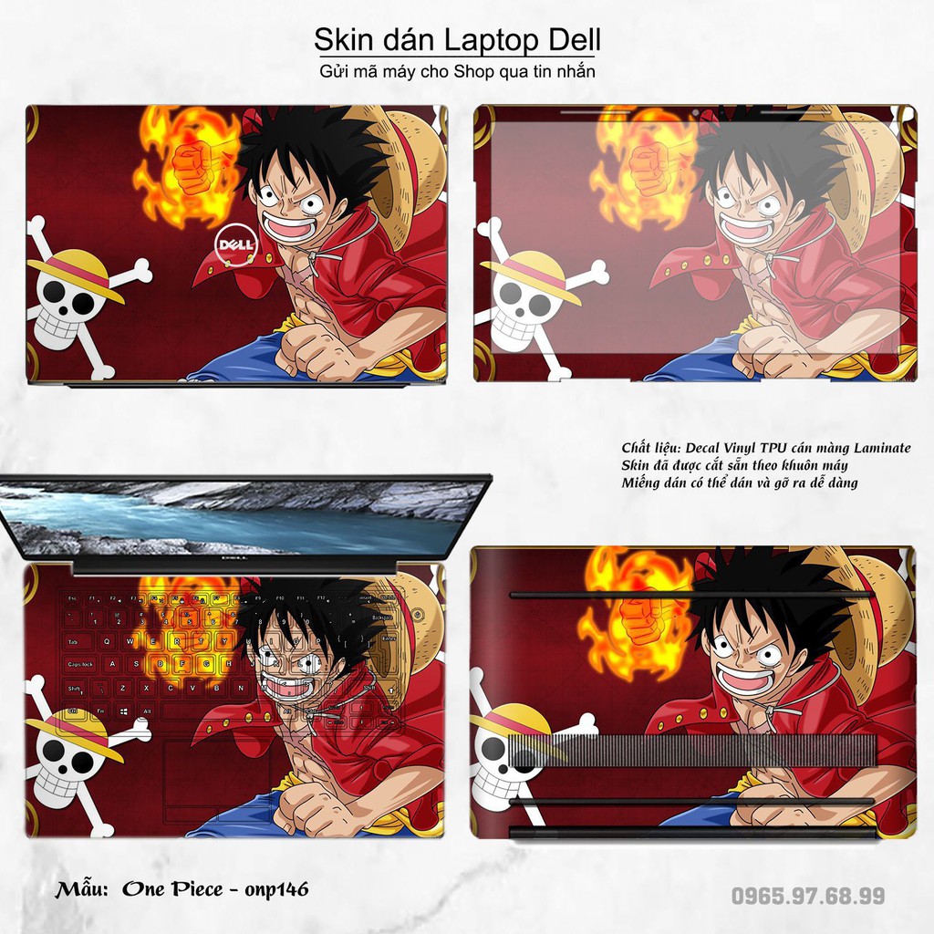 Skin dán Laptop Dell in hình One Piece bộ 18 (inbox mã máy cho Shop)