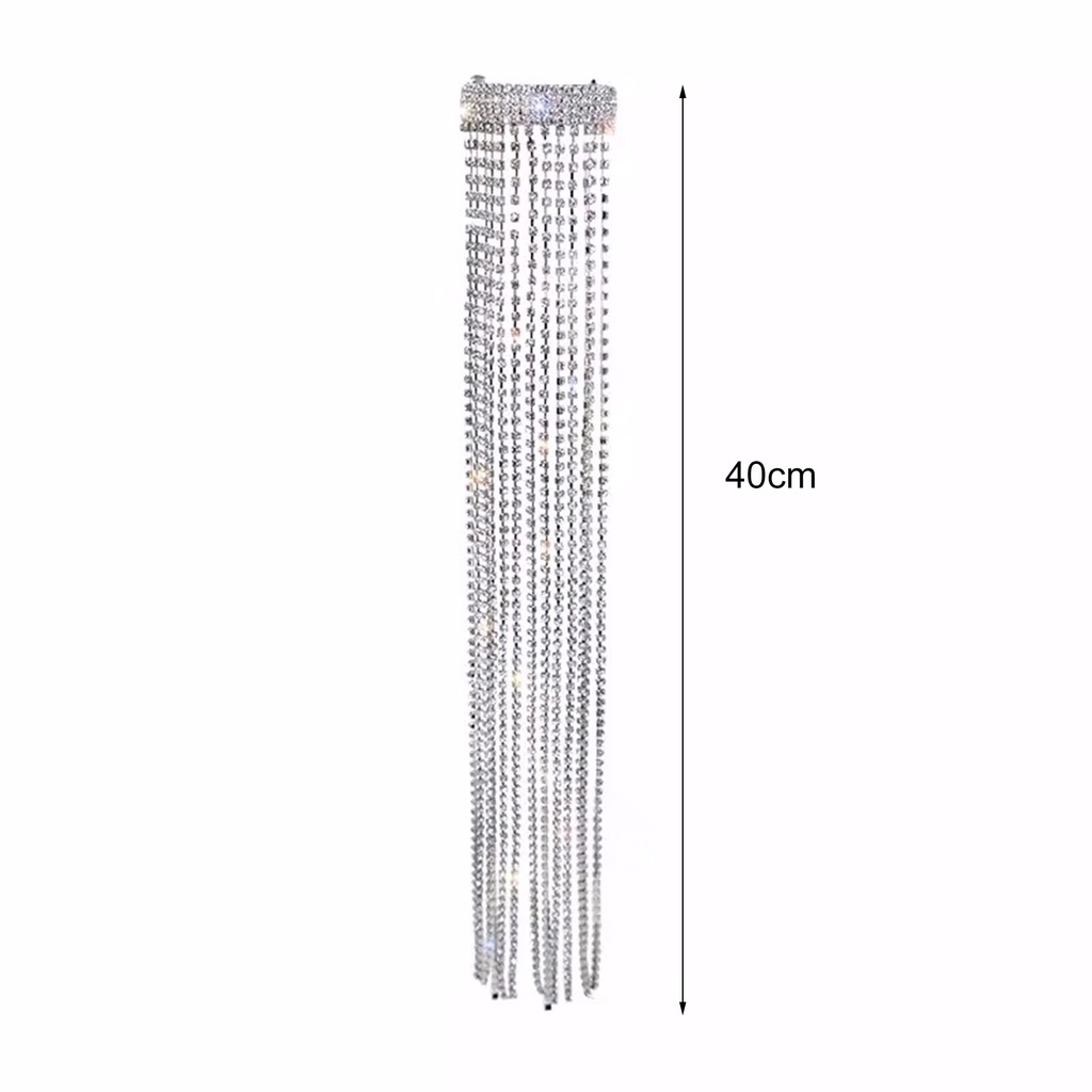 Kẹp Tóc Dây Xích Dài Lấp Lánh Dễ Phối Đồ Sử Dụng Hàng Ngày