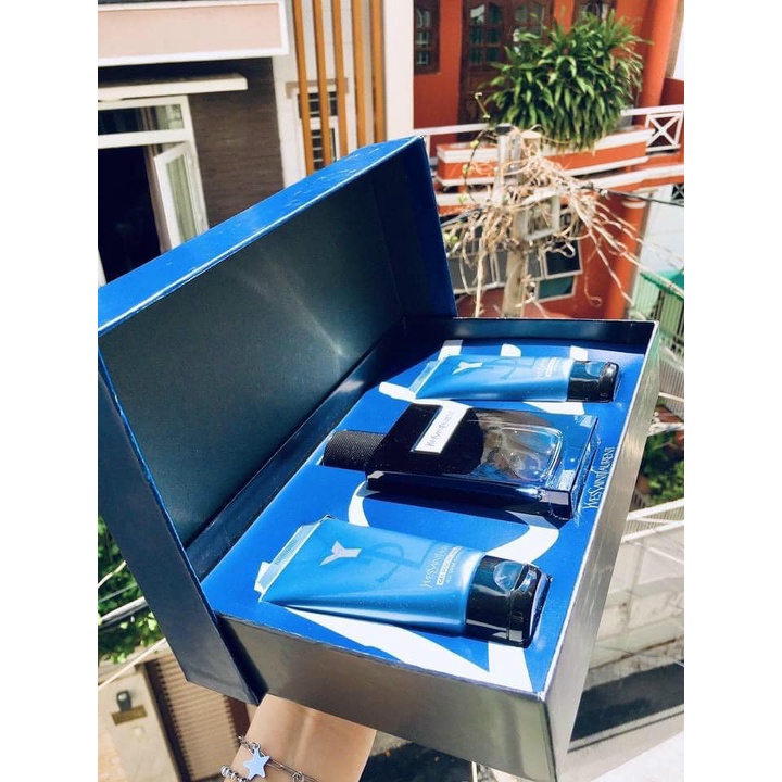 Bộ nước hoa Gift Set Yves Saint Laurent Y Eau de Parfum 3pcs (Nước hoa 100ml + sữa tắm 50ml + dưỡng sau cạo râu 50ml)