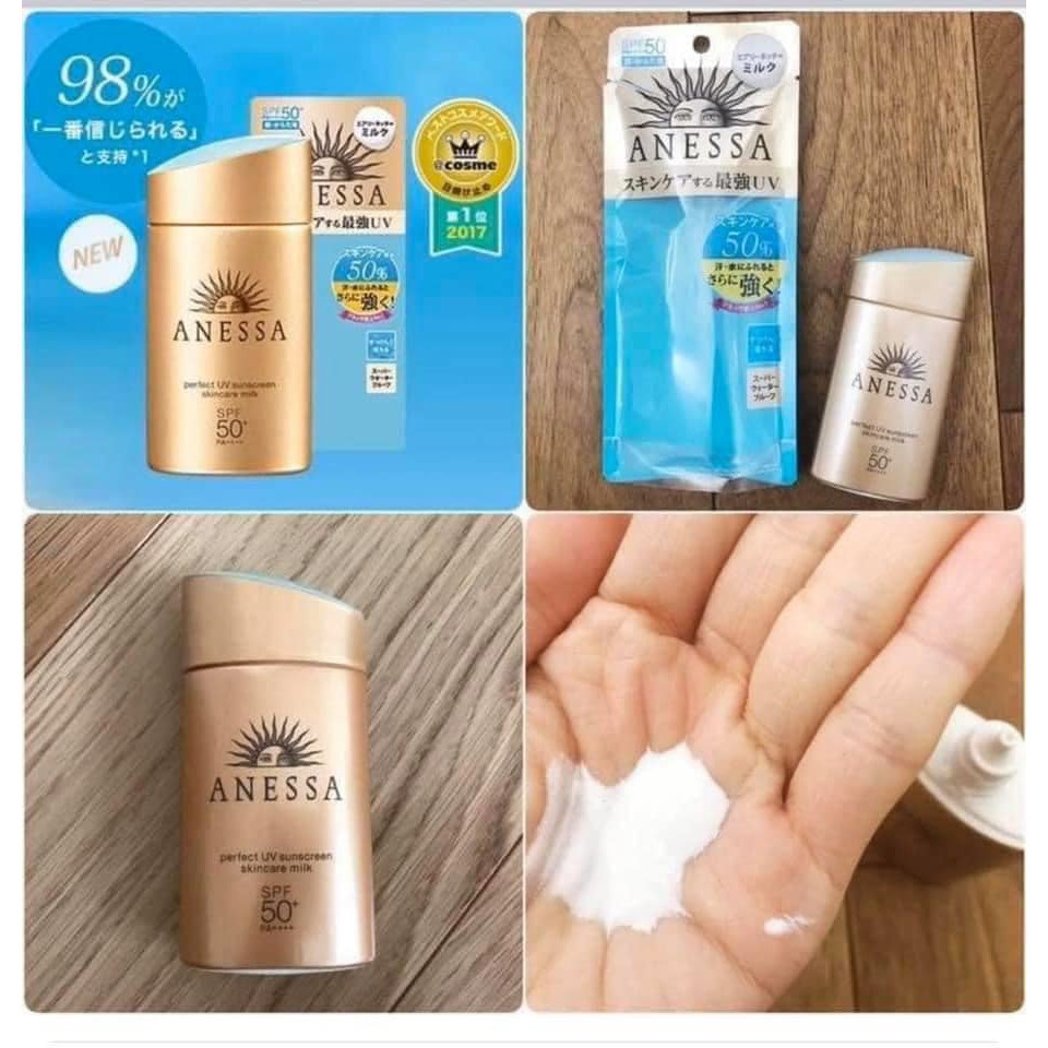 ✅ [Chính hãng] Kem Chống Nắng Anessa Perfect UV Sunscreen Skincare Gel SPF50+ PA++++ hàng nội địa nhật . .