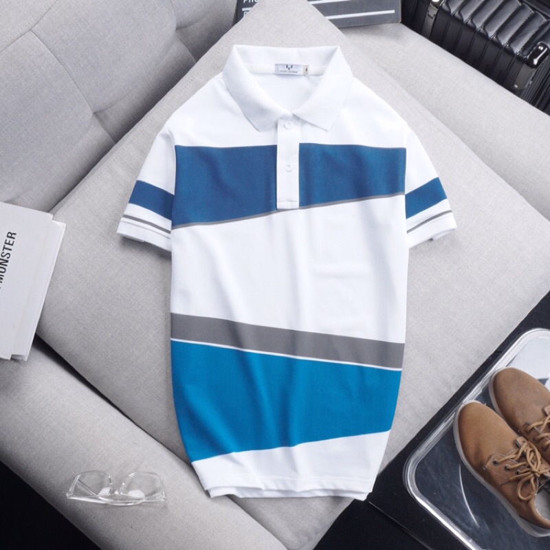 Áo thun polo Marc Color kẻ sọc phối màu độc đáo ASTD156