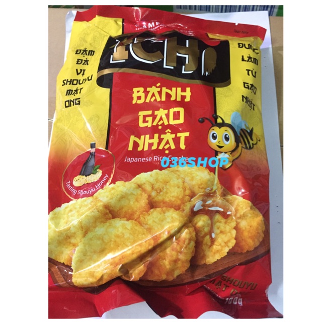 Bánh gạo Nhật ICHI vị Shouyu mật ong 100g | BigBuy360 - bigbuy360.vn