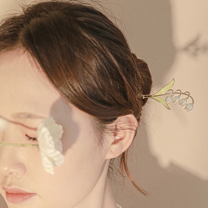 Kẹp TóC HìNh Hoa Lily BằNg Kim LoạI ThờI Trang Cho Nữ