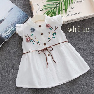 Đầm bé gái thêu hoa