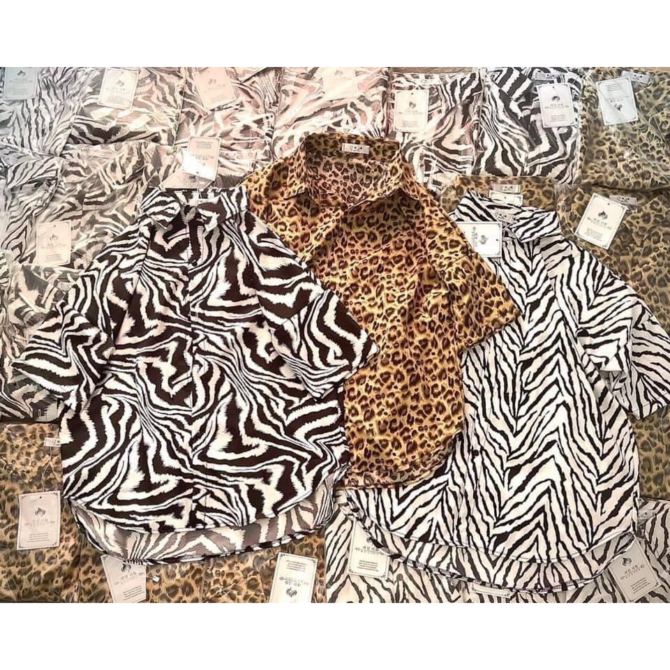 Áo sơ mi báo , sơ mi ngựa vằn tay lỡ, Sơ mi nữ tay lỡ hàng quảng châu | BigBuy360 - bigbuy360.vn