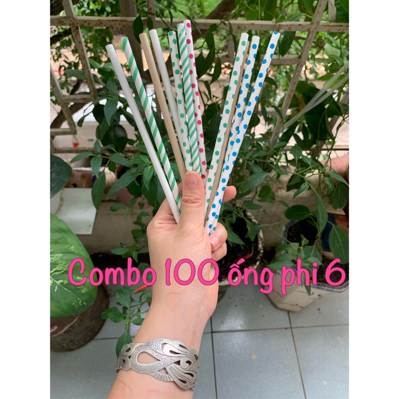 100 ỐNG HÚT GIẤY PHI 6 Eco straw- ống hút thân thiện và bảo vệ môi trường