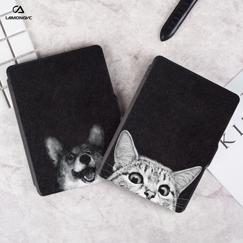 Kindle Smart Case Cute Cat Pattern Suitable for Kindle Paperwhite 4 / 2019 Kindle Basic