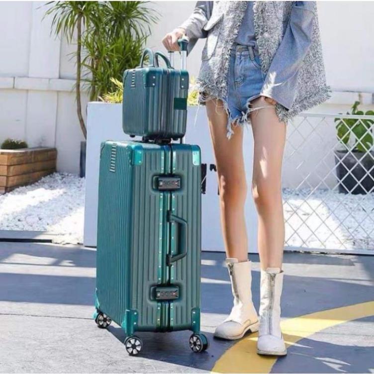 Vali Khung nhôm cao cấp vali Kèm cốp siêu dễ thương và tiện lợi Chống rạch móc hành lý,chống bể vỡ