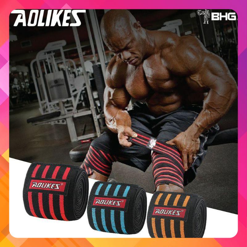 Đôi Dây Quấn Bảo Vệ Gối AOLIKES Chính Hãng - Tập Thể Thao - Tập Gym - PowerLifting - Hỗ Trợ , Trợ Lực Khớp Gối , Cao cấp