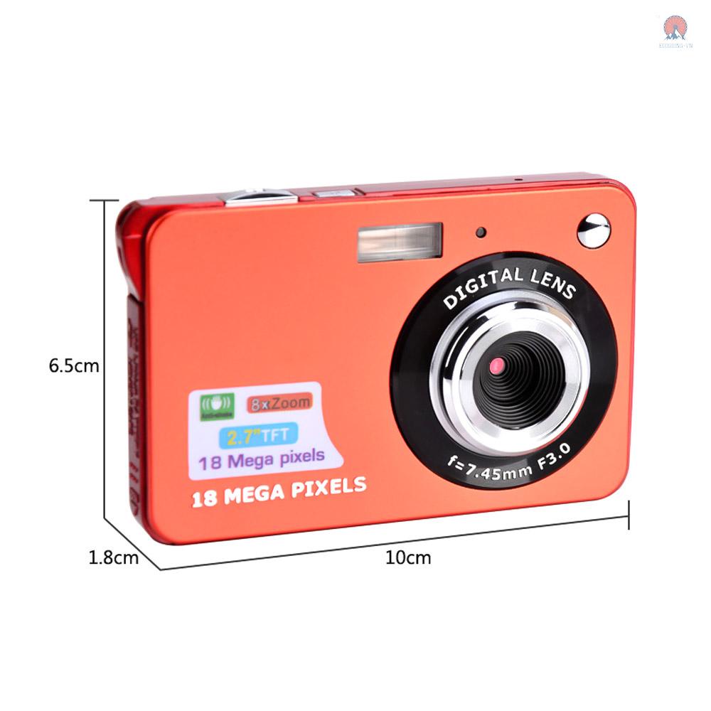 Camera kỹ thuật số mini bỏ túi 18MP 2.7 Inch LCD 8x
 | BigBuy360 - bigbuy360.vn