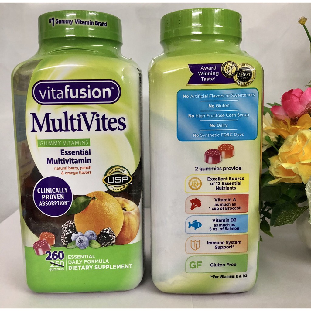 ❤ [Có Sẵn] Kẹo dẻo Vitafusion Multivites 260 viên Mỹ (Nam/Nữ) [Date 6/2022] | BigBuy360 - bigbuy360.vn