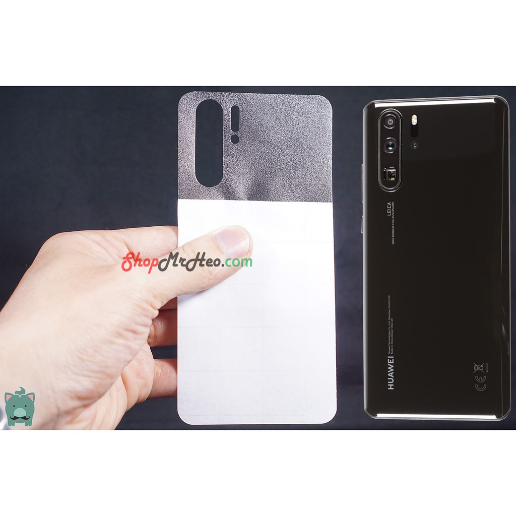 Skin Dán Mặt Sau Lưng Vân 3D Huawei P30 - P30 Lite - P30 Pro - Carbon, Hình hộp, Nhám, Vân Da