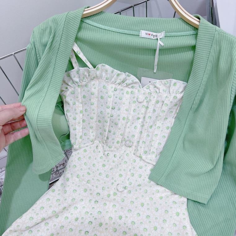 [ 𝐅𝐑𝐄𝐄 𝐒𝐇𝐈𝐏 ] SET ÁO 2S XANH CUP NGỰC MIX KHOÁC TĂM XANH HÀNG L1