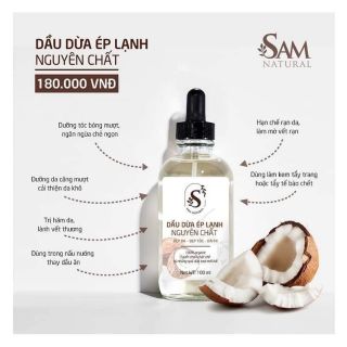[SAM NATURAL] DẦU DỪA ÉP LẠNH NGUYÊN CHẤT