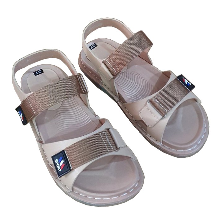 Sandal Nữ Đế Bệt Màu Kem Trường Hải