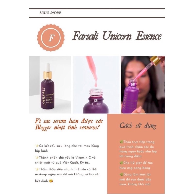 Serum dưỡng da Farsali