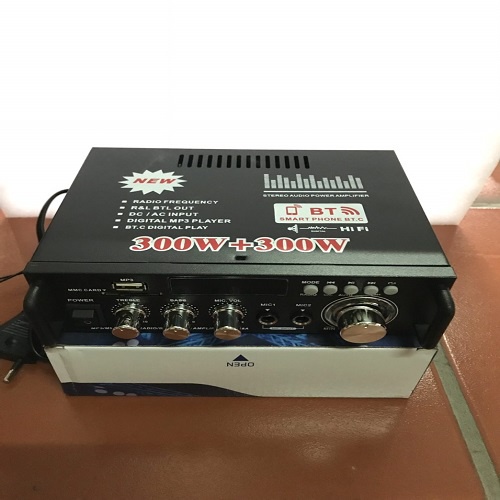 Amply mini bluetooth 12v/220v BT-298a hàng xịn loại 1  nghe nhạc, đánh chim đêm