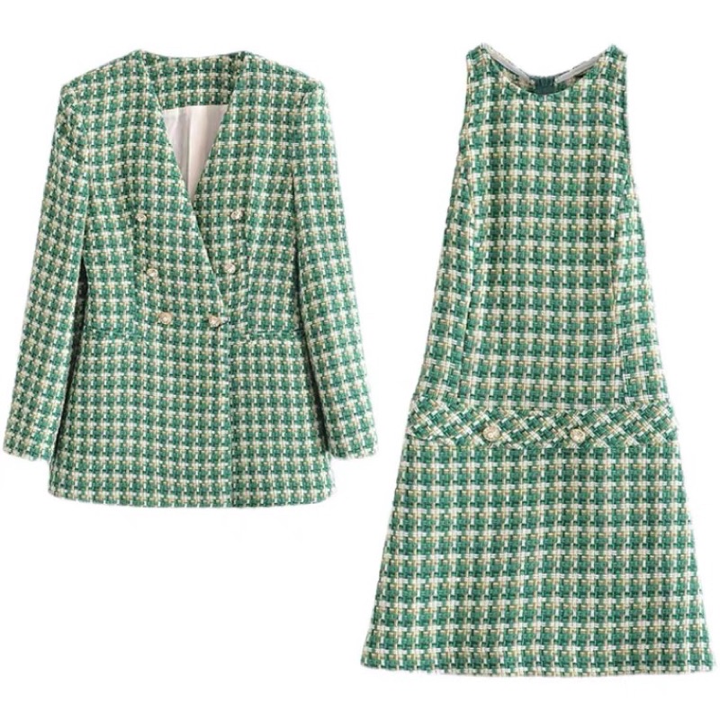 SET ÁO VEST VÀ ĐẦM MINI ZARA AUTHENTIC TUỒN STORE