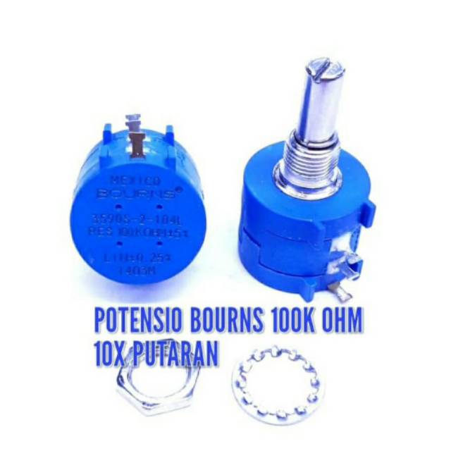 10 Điện Trở Tròn 100k Ohm Hiệu Potentio