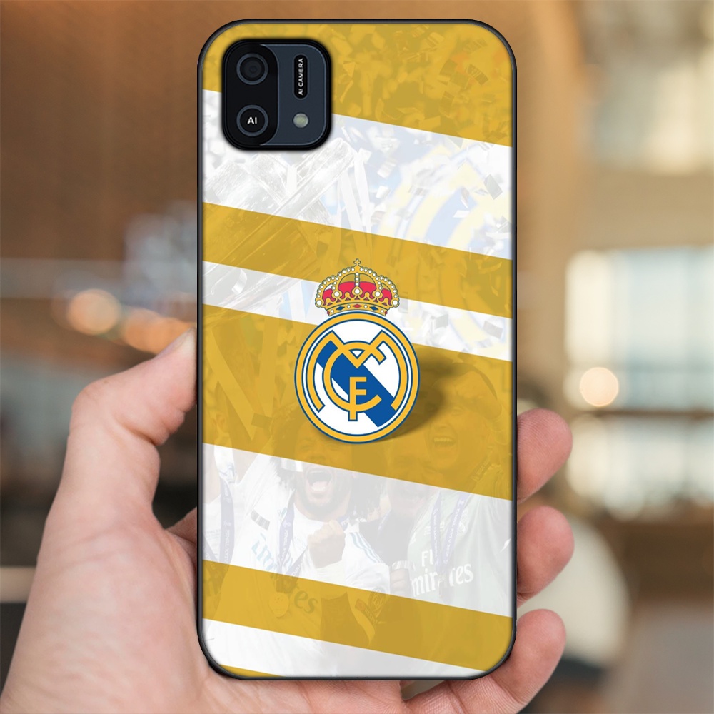 Ốp lưng Oppo A16K viền đen in hình Real Madrid