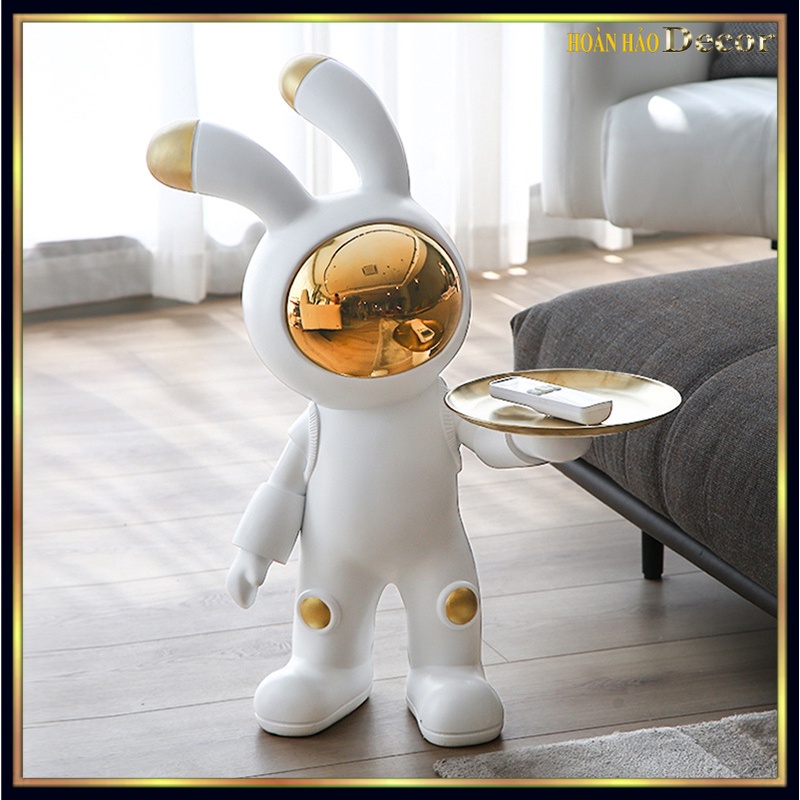 Bearbrick|Tượng Đỡ Khay thỏ phi hành gia tiện lợi trang trí trưng bày phòng khách, trang trí nhà cửa