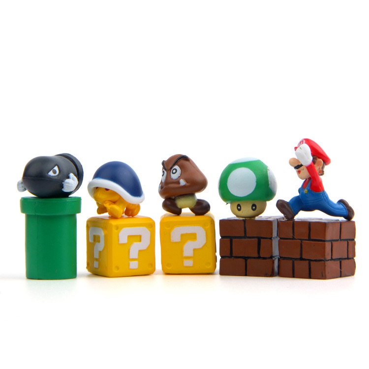 Set 10 Mô Hình Nhân Vật Game Super Mario Trang Trí Bể Cá