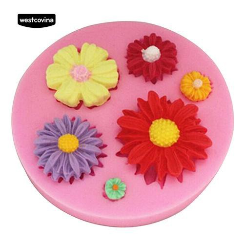 Khuôn Silicon Làm Kẹo Đường Hình Bông Hoa