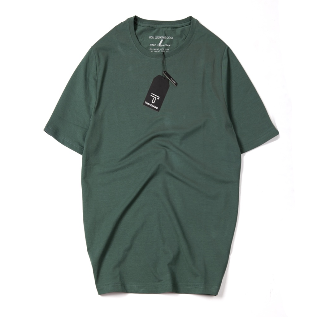 Áo thun nam cổ tròn cotton 100% THÁI KHANG vải cotton dày mềm siêu mát ATRON11