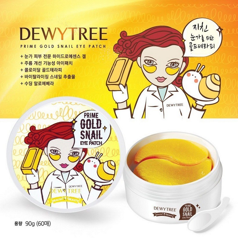 [Hàng Chính Hãng,Có Tem] Mặt nạ mắt Dewytree Prime Gold Snail Eye Patch