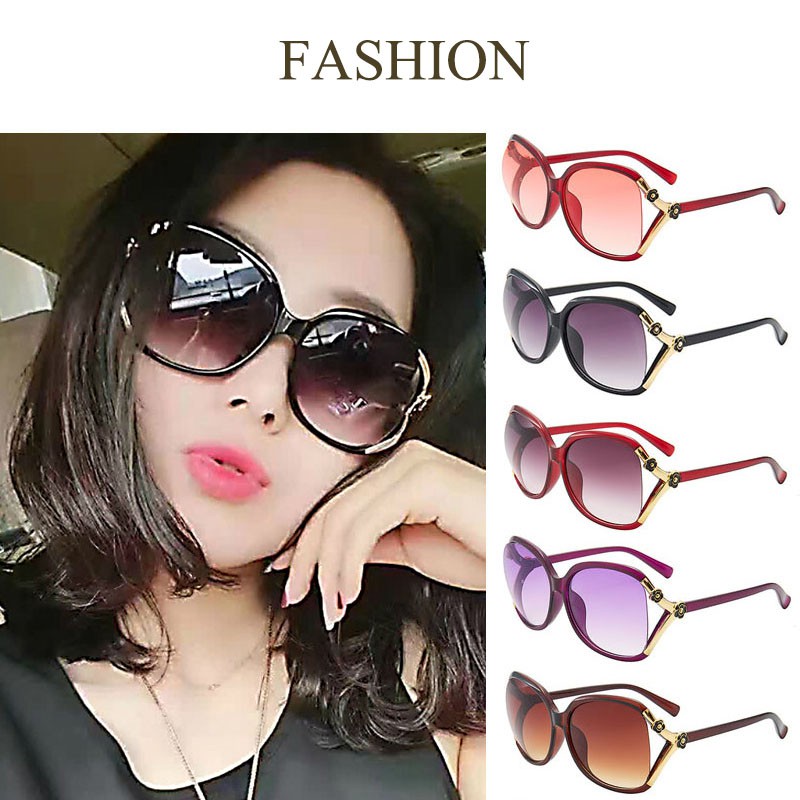 [Mã FAMAYFA giảm 10K đơn 50K] Kính Mát Gọng Oval Chống Tia Uv400 Phong Cách Retro