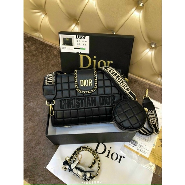 Túi xách nữ đeo chéo Dior có kèm túi nhỏ