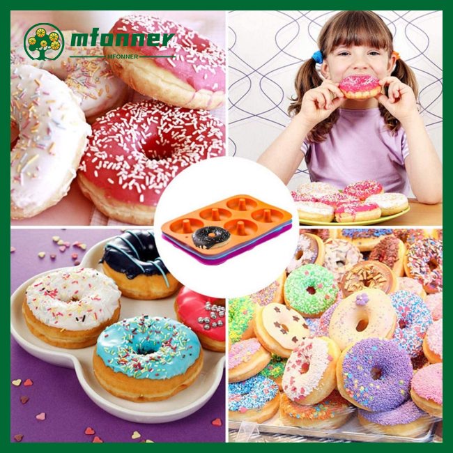 Set 6 Khuôn Silicone Làm Bánh Donut Tiện Dụng