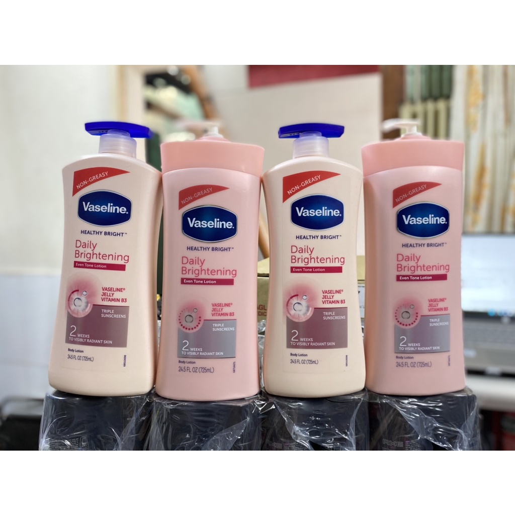 Kem, sữa dưỡng thể VASELINE Healthy nâng tone cho da 725ml chính hãng