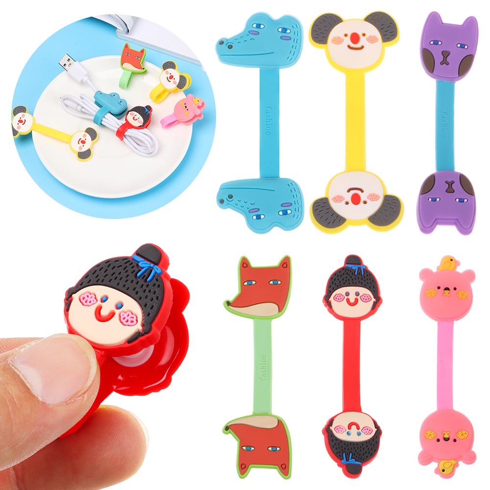 Giá đỡ cố định dây cáp bằng silicon tự dính hình thú dễ thương | BigBuy360 - bigbuy360.vn