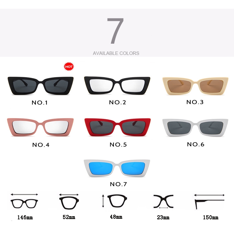 [Mã FAK123 hoàn 12K xu đơn bất kỳ] Vintage Eyeglass Sun Protection Sunglasses Square Frame Fashion Accessories