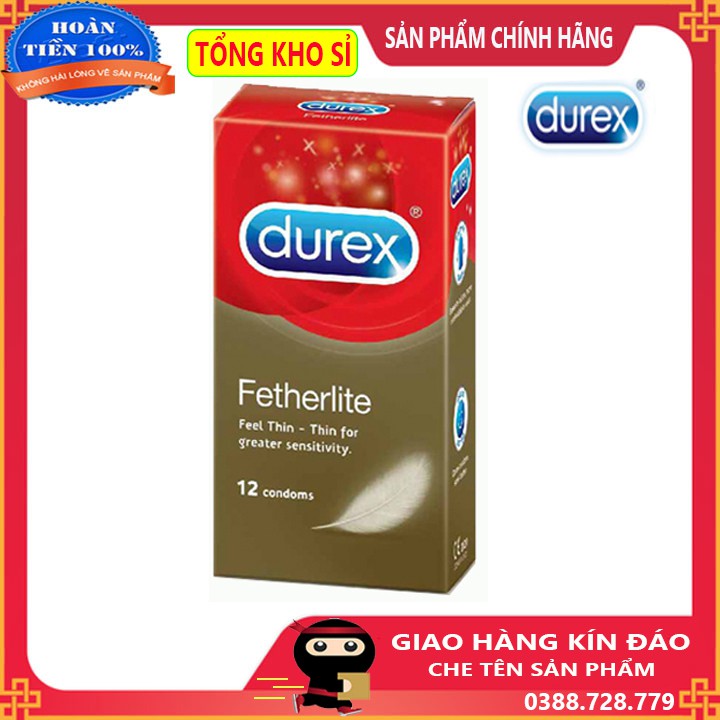 [Bán sỉ ] bao cao su durex fetherlite hộp 12 cái giá sỉ