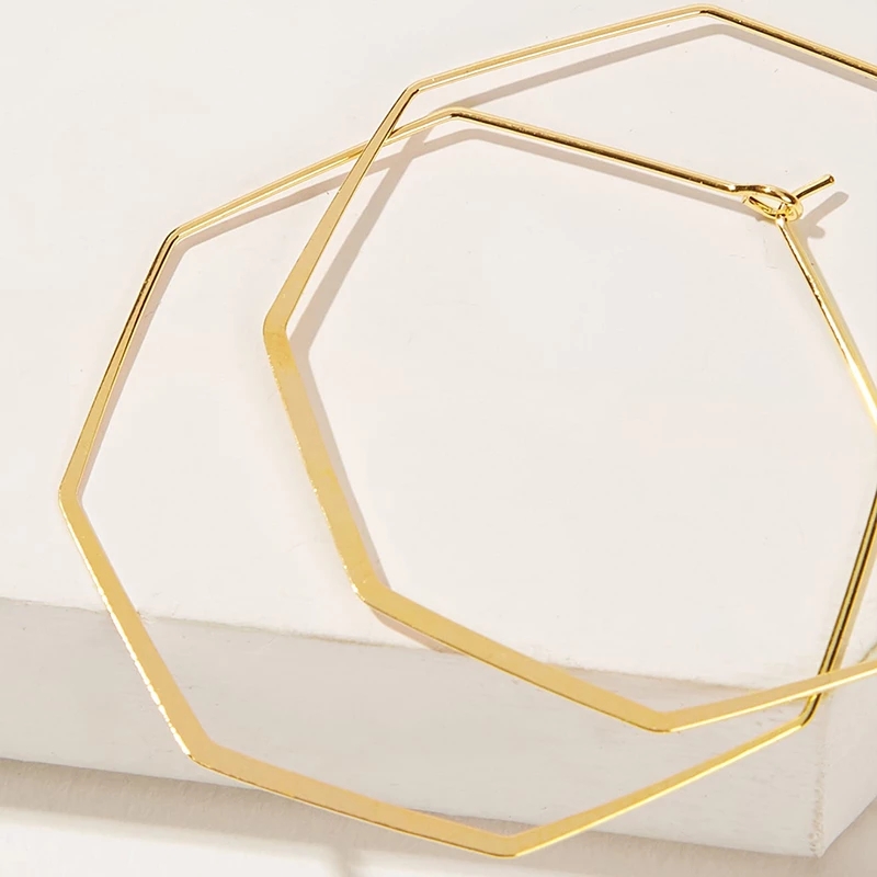 Khuyên Tai Kim Loại Thiết Kế Đơn Giản Cho Nữ