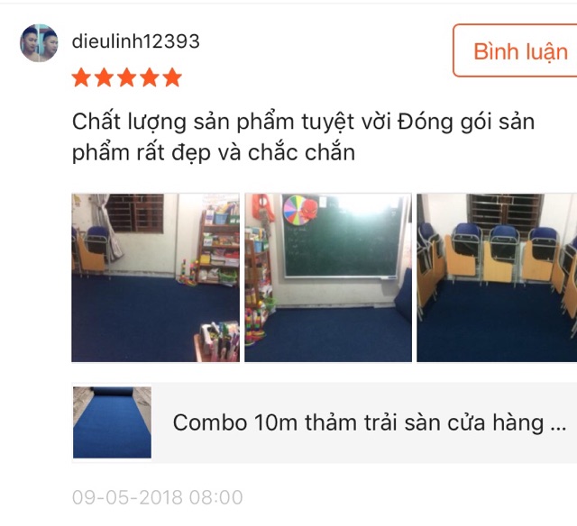 Combo 12m2 thảm trải sàn văn phòng cửa hàng