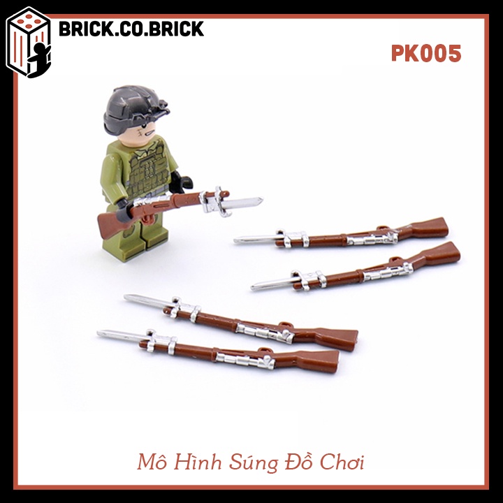 Phụ kiện MOC Army- Vũ Khí Vỉ Súng - Đồ chơi lắp ráp minifig và non-lego trang trí quân đội - PK005