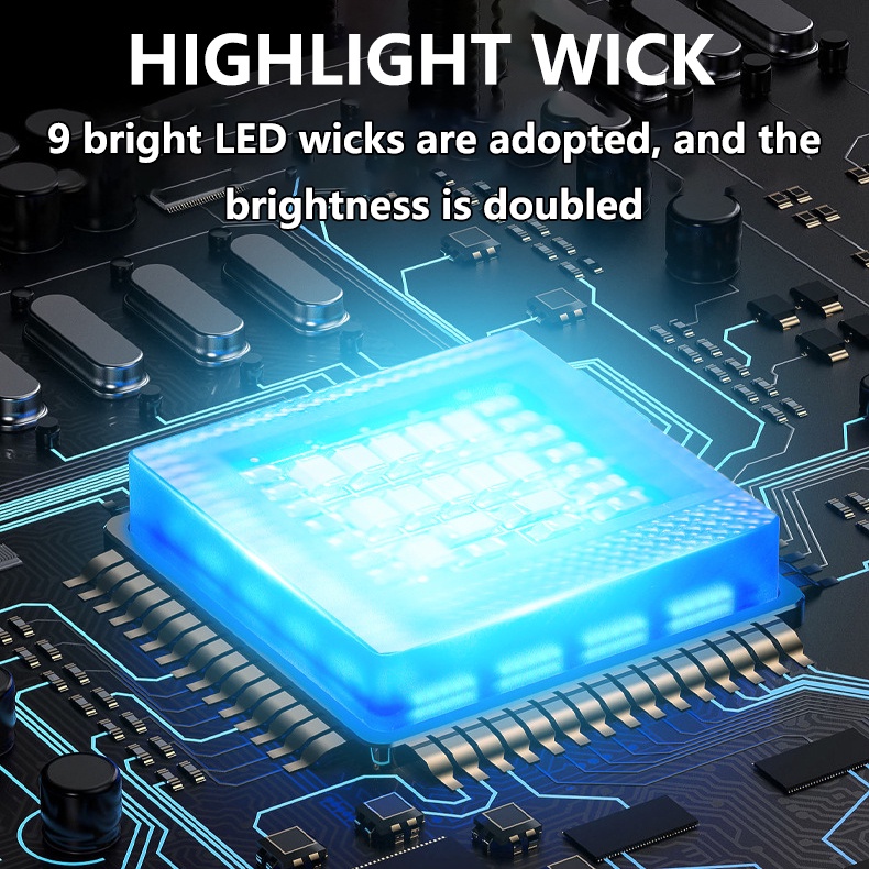 Đèn Led Cảnh Báo 7 Màu Có Thể Sạc Lại Dành Cho Xe Máy / Xe Đạp / Xe Hơi