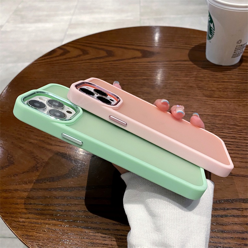 Ốp Điện Thoại Cứng Mặt Nhám Chống Sốc Chống Dấu Vân Tay Cho iPhone 11 12 13 Pro Max