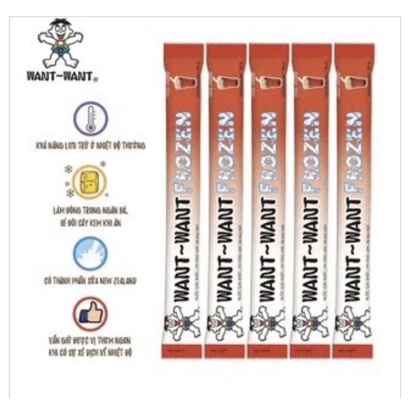 Bòn bon kem đá tuổi thơ Combo 20 cây kem đá Want Want