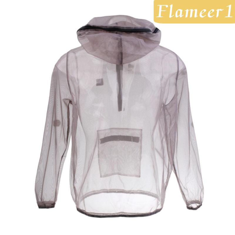 [Flameameer1] Bộ Quần Áo Lưới Chống Ong Đốt Nhanh Khô Màu Xám L