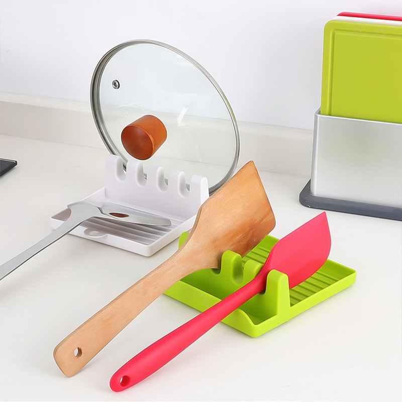 Giá để xẻng nấu ăn bằng silicone đa năng tiện lợi