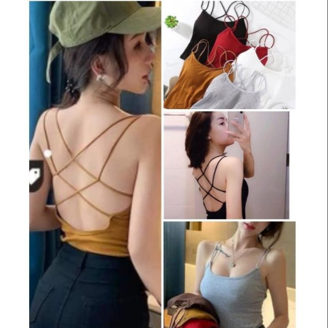 [Mã WA1606 giảm 15% đơn 99k] ( Hàng mới HOTT) Áo bra 2 dây dáng dài đệm vừa dây lương chéo Siêu Sexy | BigBuy360 - bigbuy360.vn